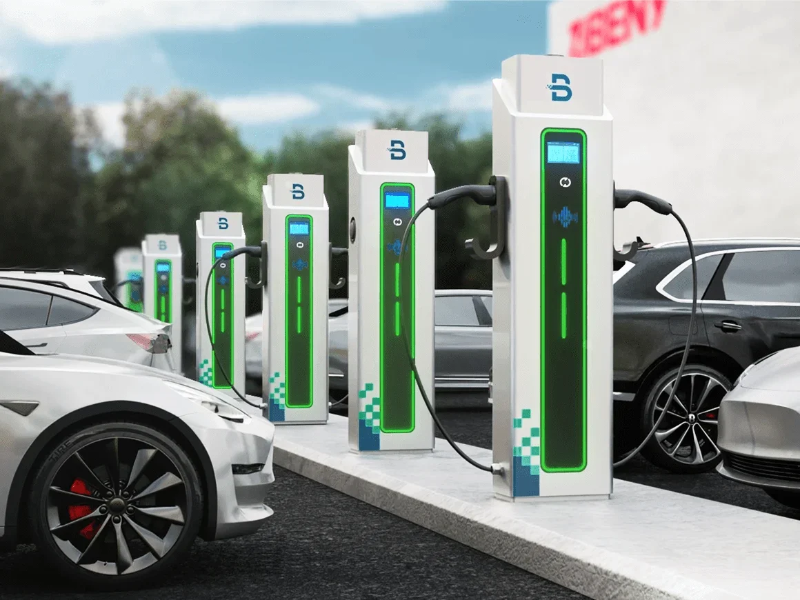 Cargador de vehículo eléctrico o estacionamiento con carga